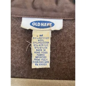 Old Navy Brown Wool Button Up Shirt Jacket‎ Quiet Luxury Old Money Clean Girl thumbnail 5