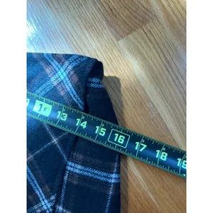 Hollister Ultra High-Rise Plaid Mini Skirt Black Brown White Size M Wrap Front thumbnail 5