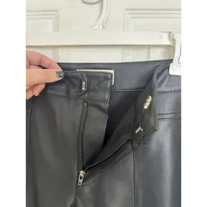 Free People We The Free Black Uptown High Rise Faux Leather Flare Pants 8 thumbnail 5