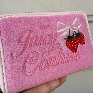 Juicy Couture terrycloth Pink Wallet with Strawberry Design thumbnail 4