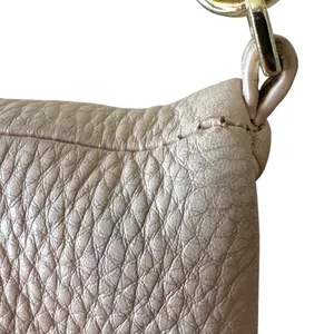 Tory Burch Pebbled Leather Foldover Crossbody‎ Tan Chain Bag thumbnail 9