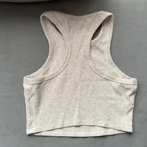 Alo Yoga Aspire Tank Oatmeal Heather/White XS thumbnail 4