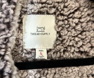 Thread + Supply Brown Off White Sleeveless Sherpa Vest Women Size Small thumbnail 7