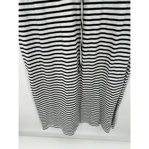 Workshop Republic Clothing‎ Black White Striped Organic Cotton Midi Dress Medium thumbnail 5