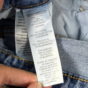 Good‎ American High Rise Distressed Denim Cut Off Shorts Blue Size 20 GB002T thumbnail 7