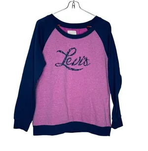 Levi's Women's Sweatshirt Boxy Fit Crew Neck Logo‎ Long Sleeve Pullover Small thumbnail 1