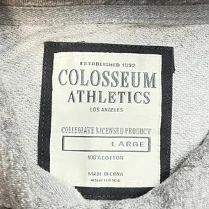 Colosseum Athletics Women Wisconsin Badgers Button Up Sweatshirt Gray Large‎ thumbnail 4