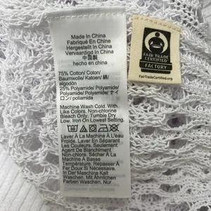 Madewell Sweater Womens XL‎ White Relaxed Open Stitch Sweater Tee Cropped NV254 thumbnail 10