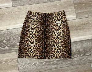 SHEIN Sz XS Adorable Leopard Print Mini Skirt Super Soft Pull On thumbnail 2