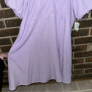 NWT Purple Old Navy Flutter Sleeve V-Neck Mini Swing Dress thumbnail 2