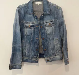Madewell The Jean Jacket Women Size Small Blue Denim 100% Cotton 1655 thumbnail 4