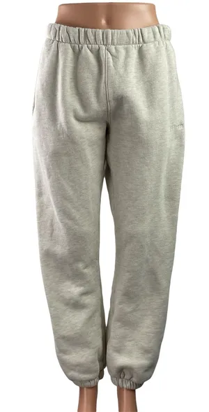 Madhappy Womens Beige Elastostic Waist Tapered Leg Lounge Jogger Sweat Pants M thumbnail 1