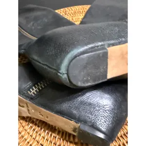 Corso Como Black Pebbled Leather Wedge Knee‎ High Tall Boots Womens 7.5 M thumbnail 4