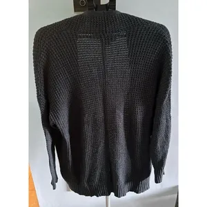 American Eagle Women's cozy gray waffle-knit open-front cardigan Size XS‎ thumbnail 4