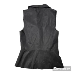 O.P.T. Black‎ Sleeveless 3 Button Vest Black Size 6 thumbnail 6