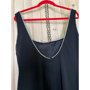 NWT Lulus Timeless Poise Black Rhinestone Square Neck Backless Maxi Dress Sz XL thumbnail 7