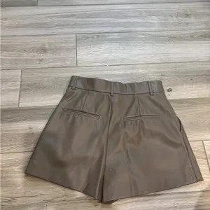zara faux leather shorts thumbnail 3