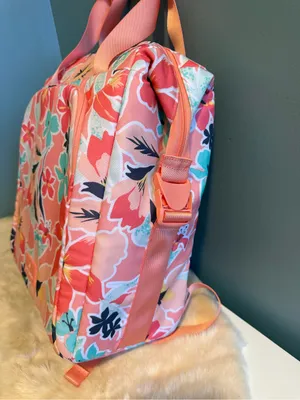 Vera Bradley Paradise Bright Coral Cooler Tote Backpack thumbnail 2