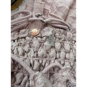 Free People FP One Adella‎ Cami Dusty Rose Lace Tiered Ruffle Boho Top Small thumbnail 7