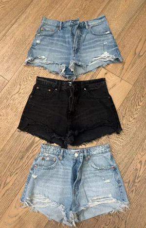 Trio of Zara Denim shorts thumbnail 1