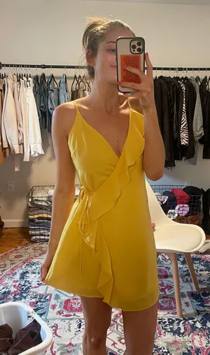 Yellow Mini Summer Sun Dress thumbnail 1