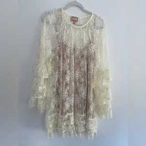 NWOT Show Me Your Mumu Joelle Lace Mini Dress size Xs with slip thumbnail 3