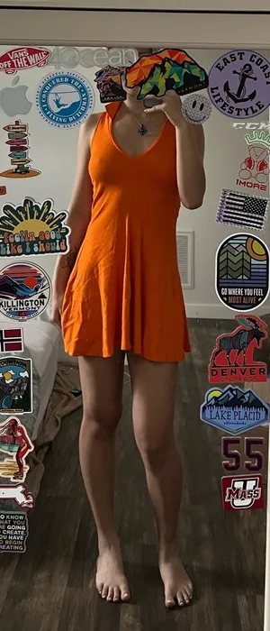ZARA Orange Mini Dress thumbnail 1