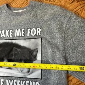 U.S Vintage | Cat Sweatshirt Gray Size L thumbnail 8