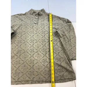OBR Mock Neck Long‎ Sleeve Floral Button Up Top Small Vintage thumbnail 5