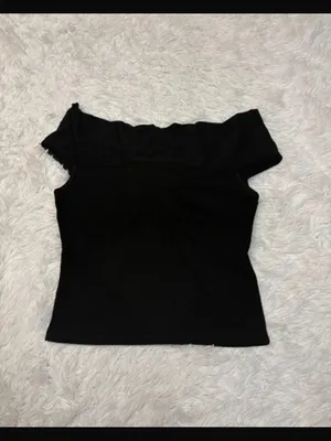 Reformation Emerald Knit Top in Black with Ivory Rosette Size S thumbnail 6