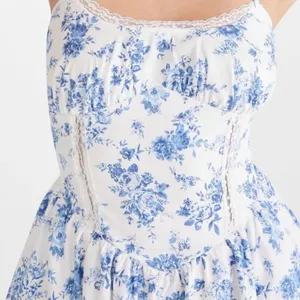 Aeropostale Blue and White Sleeveless Midi Sundress thumbnail 2