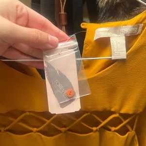 Forever 21 Yellow midi dress with lace in front #yellowdress #mididress Never worn and comes with extra button Size L but fits like a Medium thumbnail 4