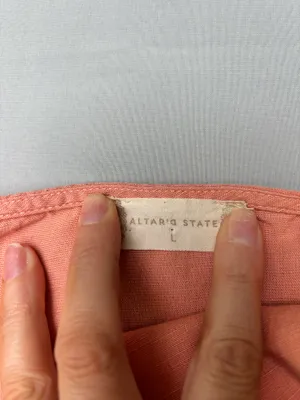 Altar’d State Pink Linen Blend Mini Dress Large Cottagecore Boho Feminine thumbnail 5