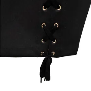 Amanda Uprichard Black Grommet Lace Up Side Biker Gothic Rocker Mini Skirt L thumbnail 4