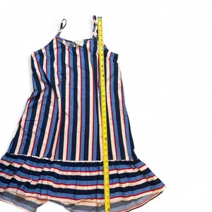 Hayden blue, red, and white vertical striped dress nwt size small thumbnail 3