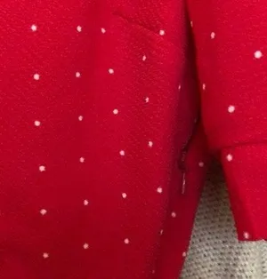 Red Dress With Tiny Polka Dots Size L thumbnail 4