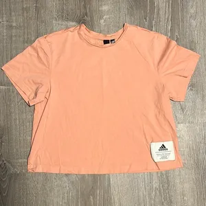 Women’s adidas Cropped Orange T-Shirt Size M thumbnail 1