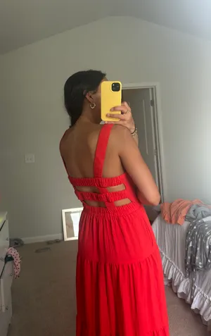 Julie’s Red Dress Open Back thumbnail 2