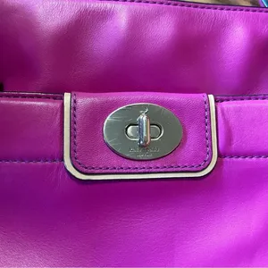 Kate Spade Hampton Road Leather Berry Pink Structured Tote 16"x14”x5” Large thumbnail 2