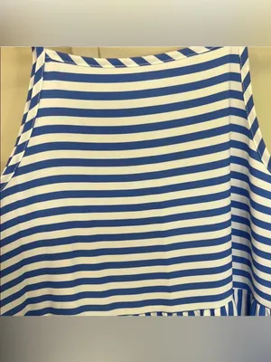 SHEIN Blue and White Striped Maxi Sundress thumbnail 2