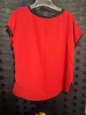 Vintage Jon Woods Shirt New York Red Black Lace 70's Sheer Womens Top Classic thumbnail 10