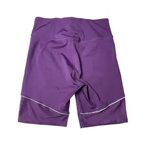Charly High Rise Compression Biker Shorts Purple Medium Hidden Pocket thumbnail 3