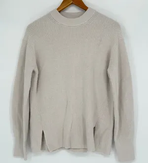 LULULEMON Merino Wool-Blend Ribbed Crew Neck Sweater Womens 4 Athleisure Comfort thumbnail 1