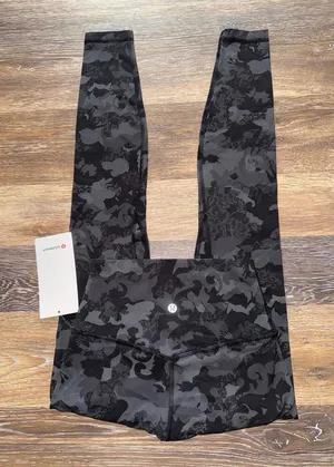 Lululemon Align High Rise 28” Hidden Heritage Lace Black Multi Size 4 NWT thumbnail 1