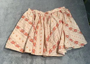 Free people gaia printed Floral Patterned Cream mini Skirt medium thumbnail 1