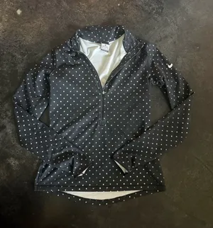 Nike Black Polka Dot Dri-Fit Half-Zip Pullover Medium thumbnail 1