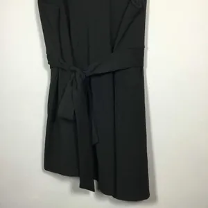 First Love Black Classic‎ Minimalist Asymmetrical Tied Waist Party Mini Dress 1X thumbnail 3