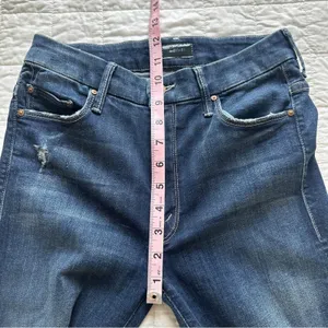 MOTHER The Looker Ankle Fray Jeans In Cat Attack 27 High Rise thumbnail 5