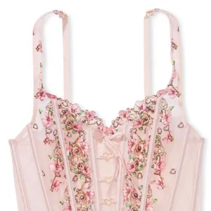 Victoria’s Secret dream angels unlined floral roses embroidered heart corset thumbnail 4
