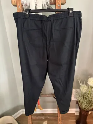 Loft size XL black tie waist casual pants thumbnail 3